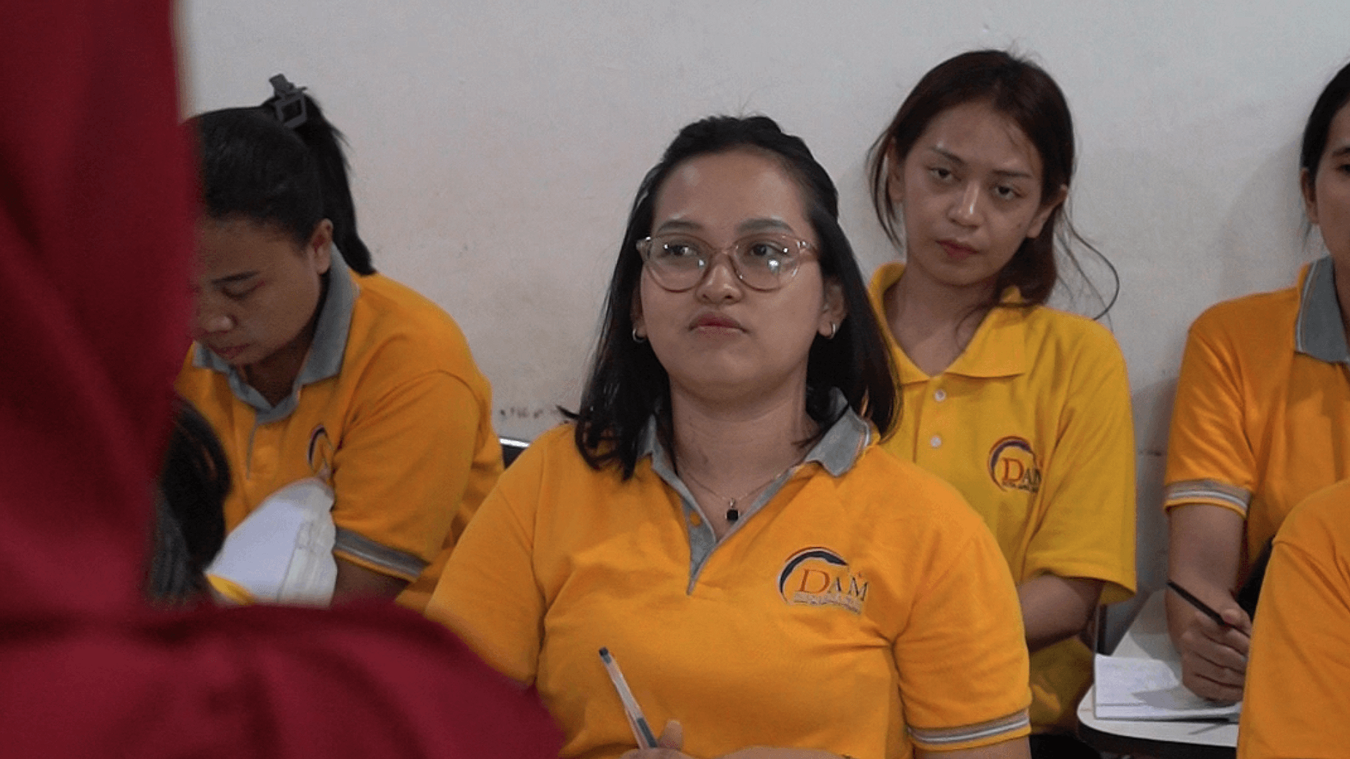 Counselling session, helper and employer talking